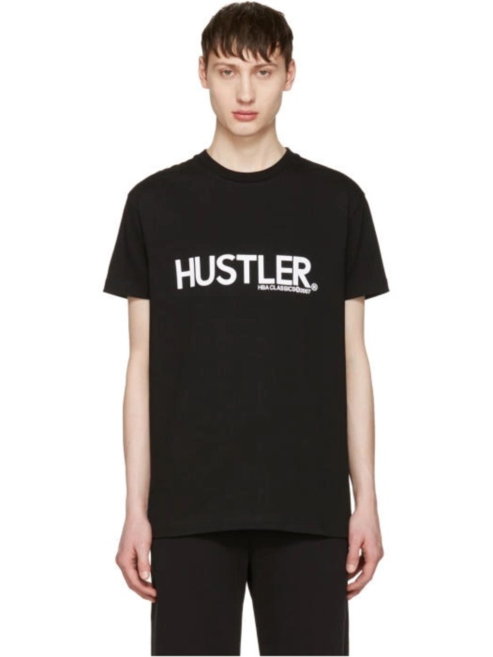 NWOT HOOD BY AIR HBA HUSTLER BLACK TEE MEN’S SMALL